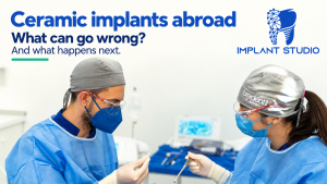 Follow-up appointment after ceramic dental implant treatment